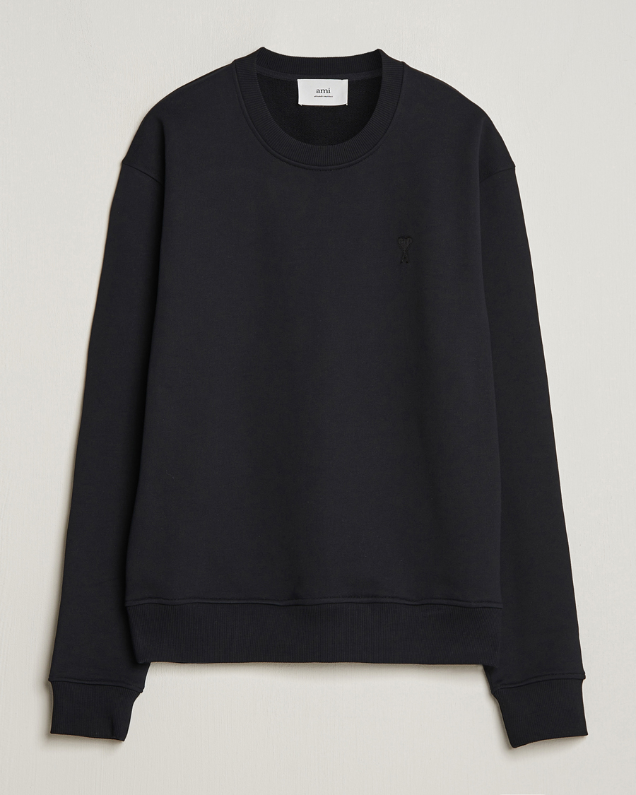 Herr | Tröjor | AMI | Tonal Heart Logo Sweatshirt Black