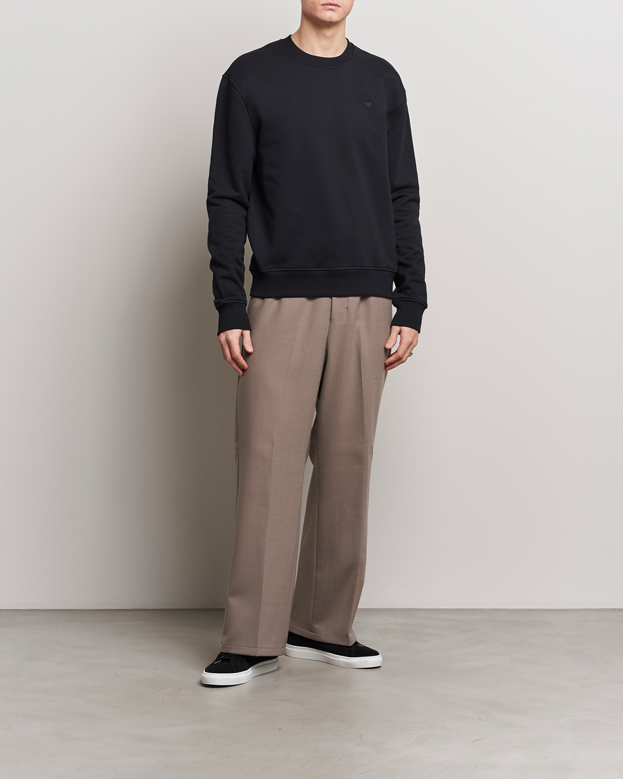 Herr | Tröjor | AMI | Tonal Heart Logo Sweatshirt Black
