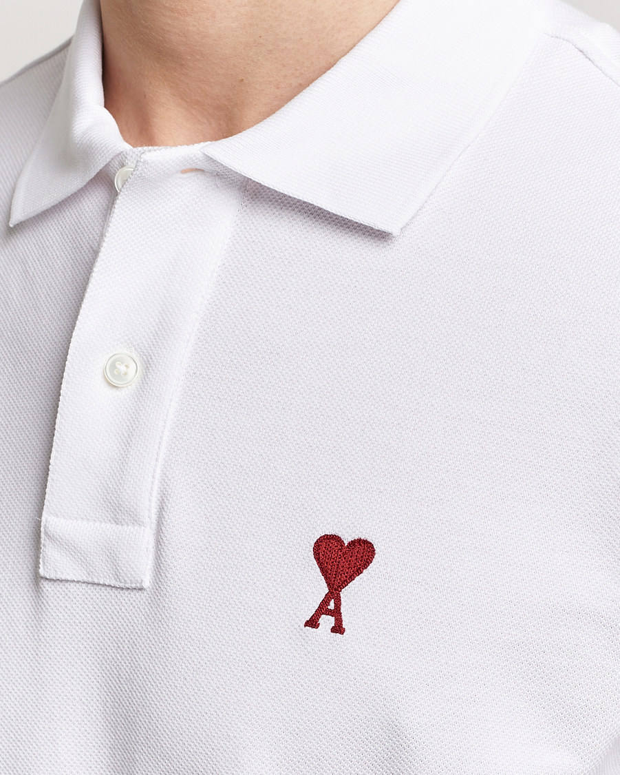 Herr | Pikéer | AMI | Heart Logo Piquet Polo White