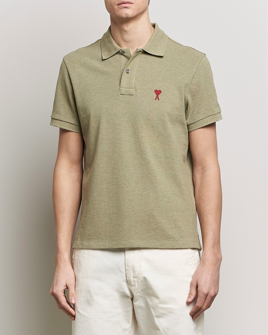 Herr | Avdelningar | AMI | Heart Logo Piquet Polo Heather Sage