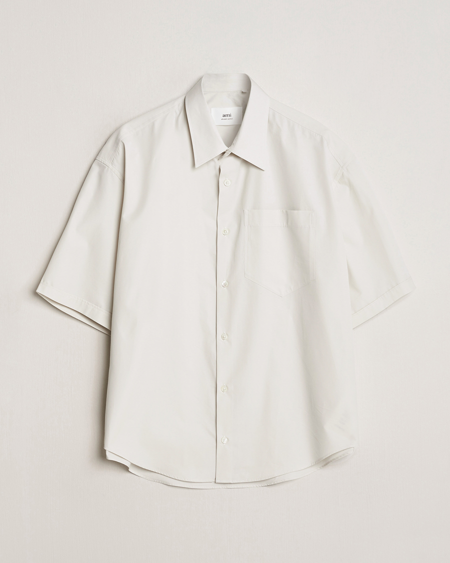 Herr | Skjortor | AMI | Boxy Fit Short Sleeve Shirt Chalk White