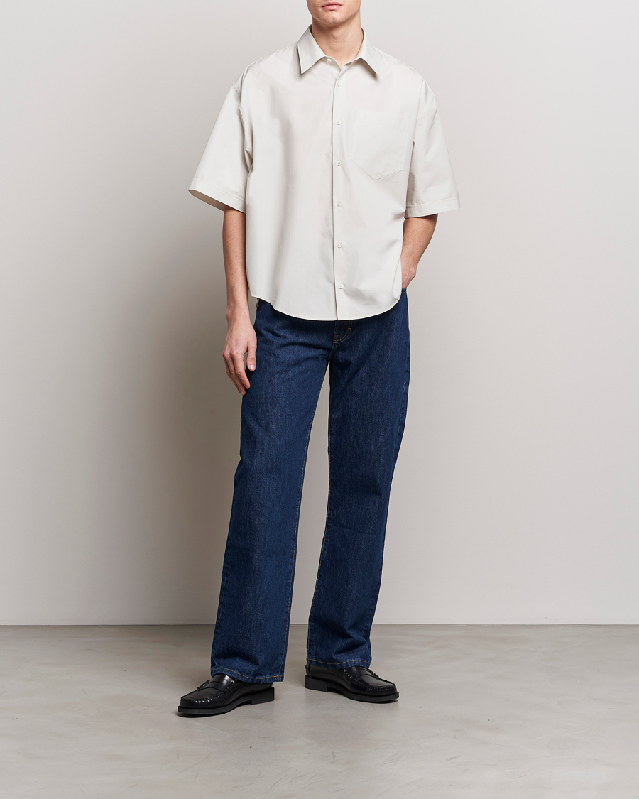 Herr | Skjortor | AMI | Boxy Fit Short Sleeve Shirt Chalk White