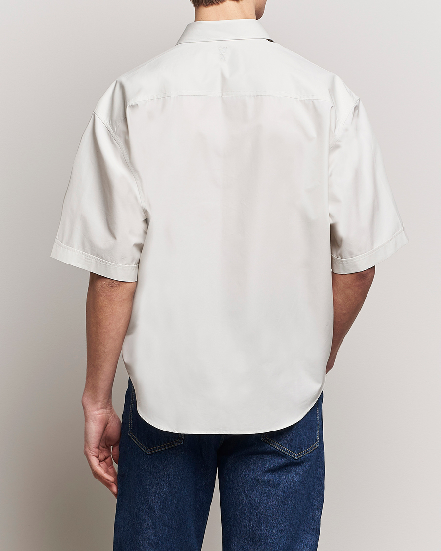 Herr | Skjortor | AMI | Boxy Fit Short Sleeve Shirt Chalk White