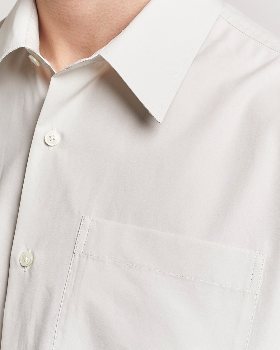 Herr | Skjortor | AMI | Boxy Fit Short Sleeve Shirt Chalk White