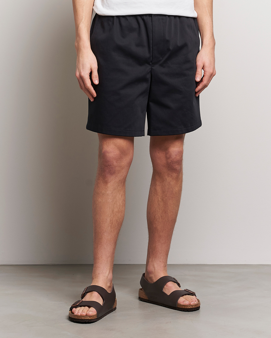 Herr | Contemporary Creators | AMI | Cotton Drawstring Shorts Black