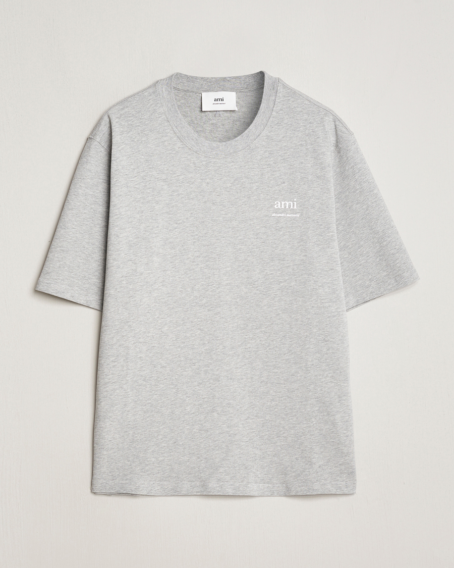 Herr | T-Shirts | AMI | Logo T-Shirt Heather Grey