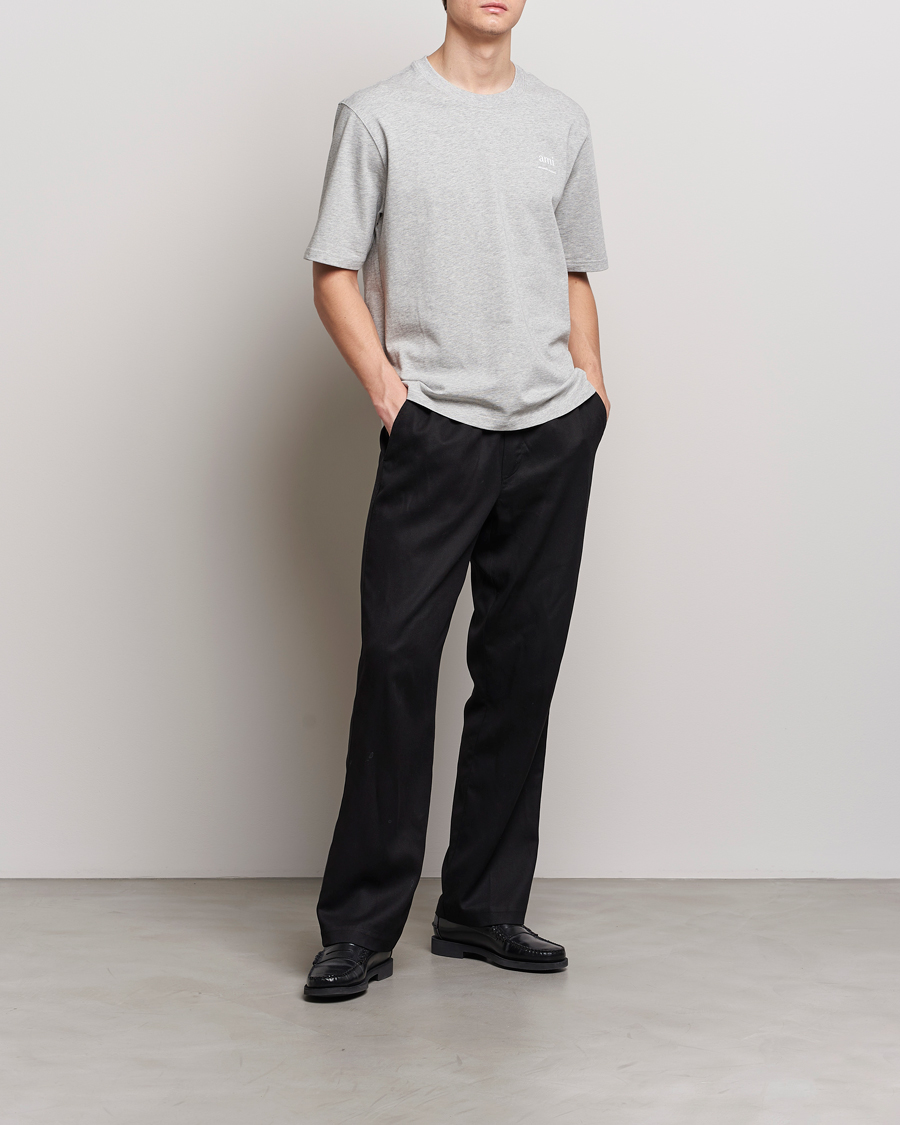 Herr | T-Shirts | AMI | Logo T-Shirt Heather Grey