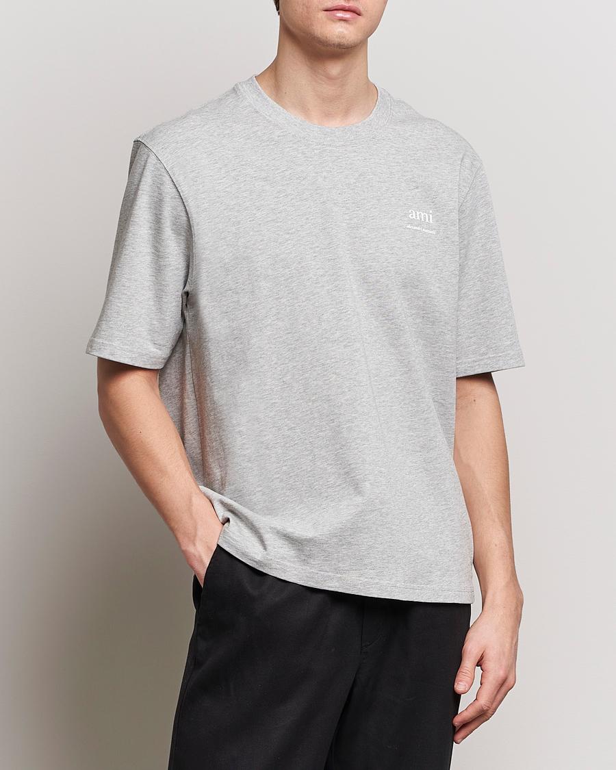 Herr | AMI | AMI | Logo T-Shirt Heather Grey