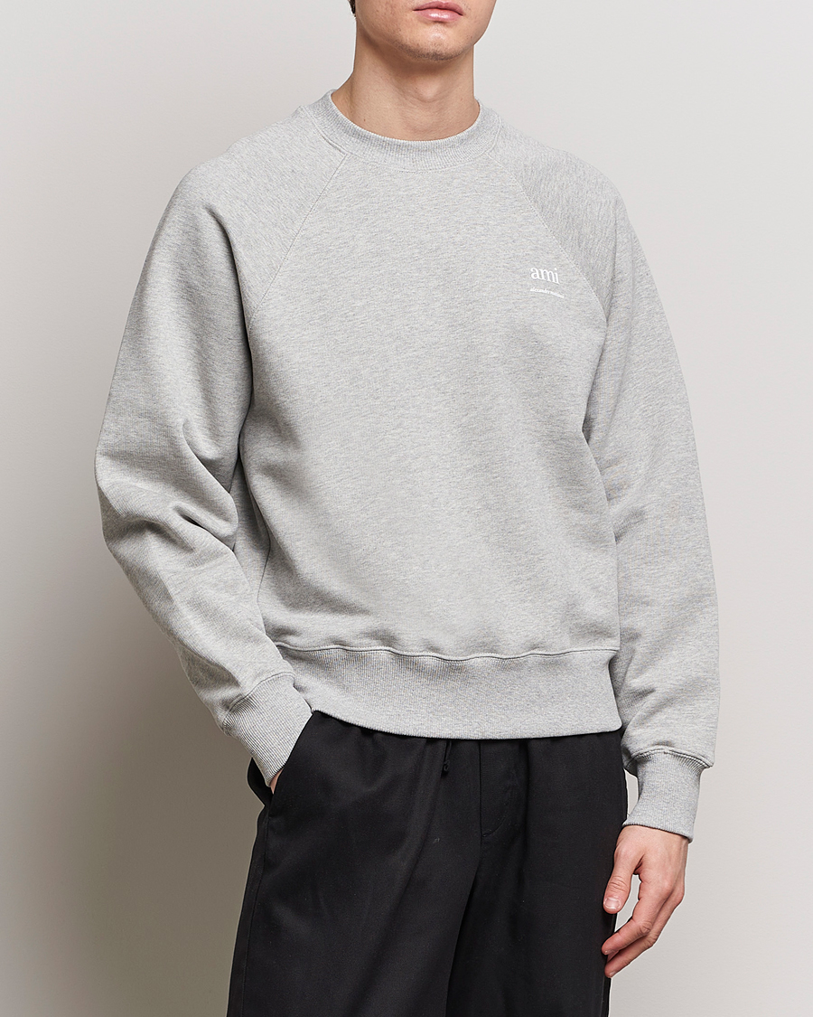 Herr | Sweatshirts | AMI | Logo Sweatshirt Heather Grey