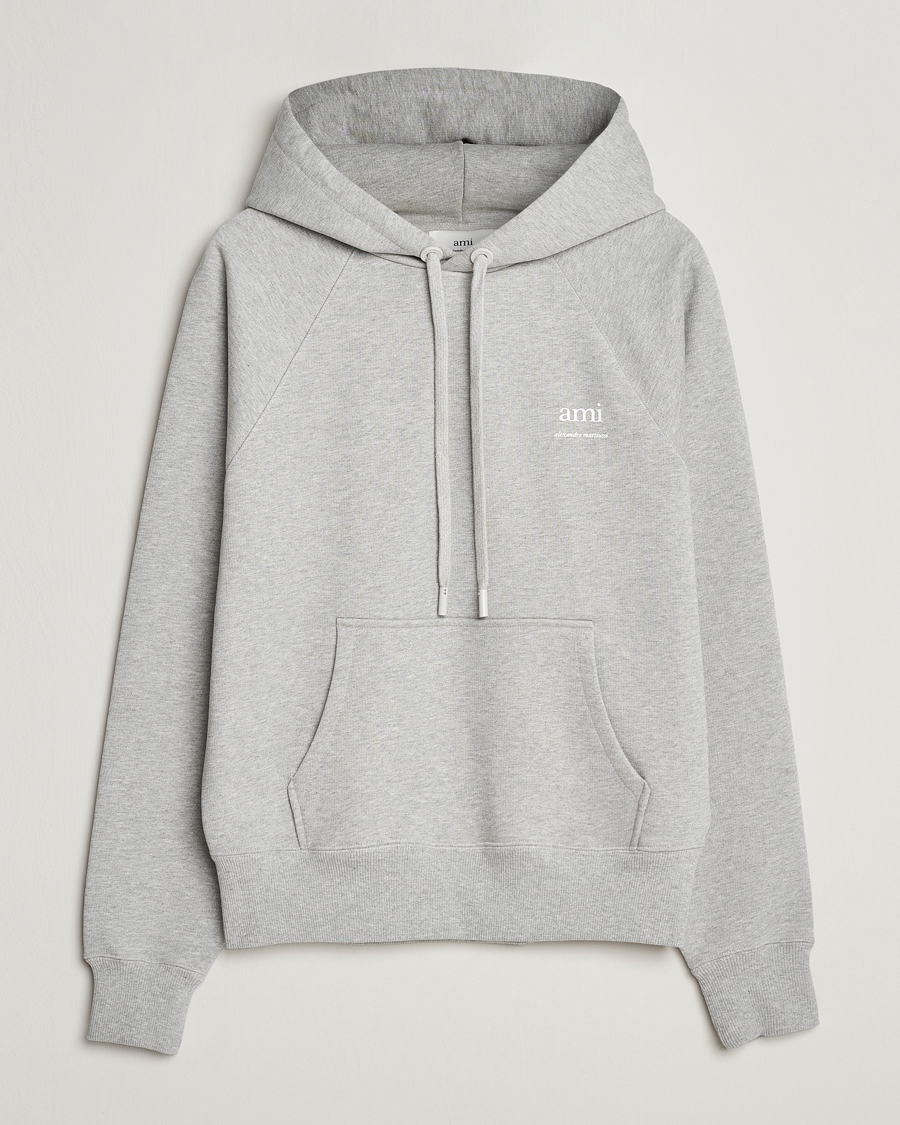 Herr | Tröjor | AMI | Logo Hoodie Heather Grey