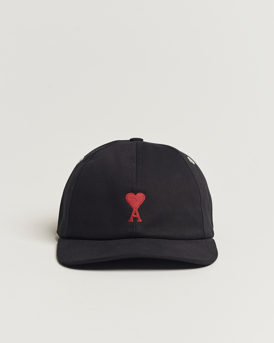 Herr | AMI Heart Logo Cap Black | AMI | Heart Logo Cap Black