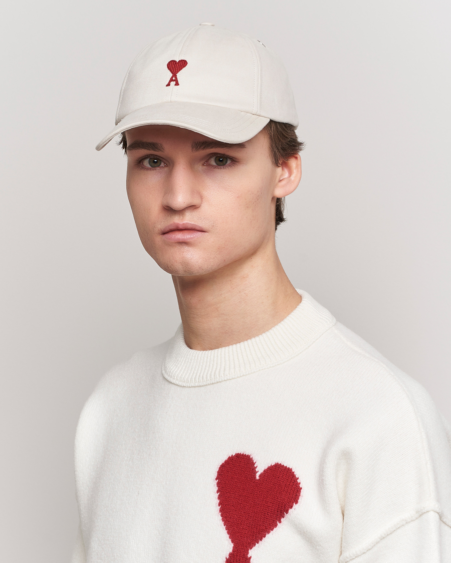 Herr | Kepsar | AMI | Heart Logo Cap Chalk White