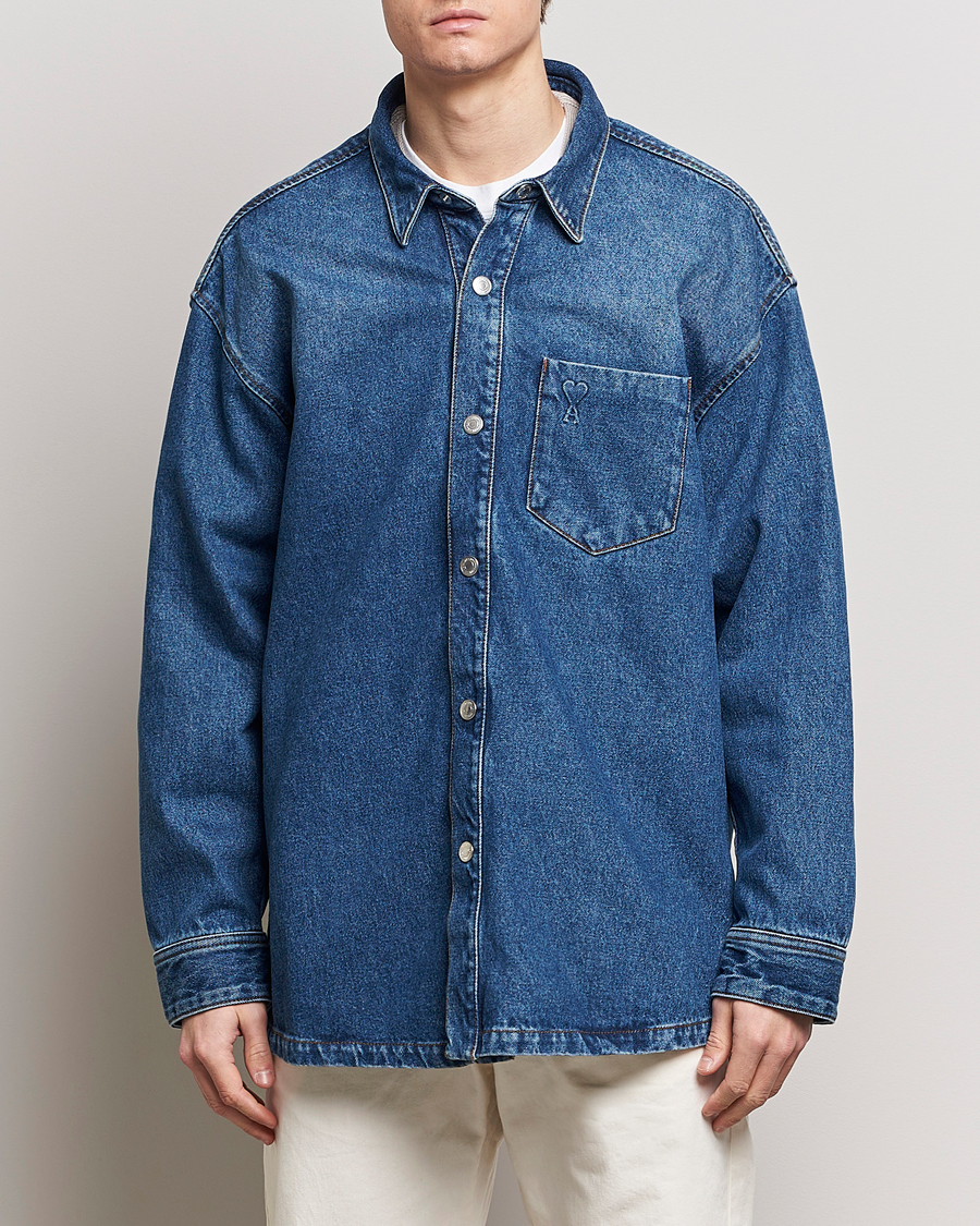 Herr | Jeansjackor | AMI | Oversized Denim Jacket Used Blue
