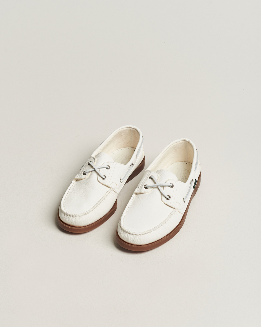 Herr | Paraboot Barth Boat Shoe White Deerskin | Paraboot | Barth Boat Shoe White Deerskin