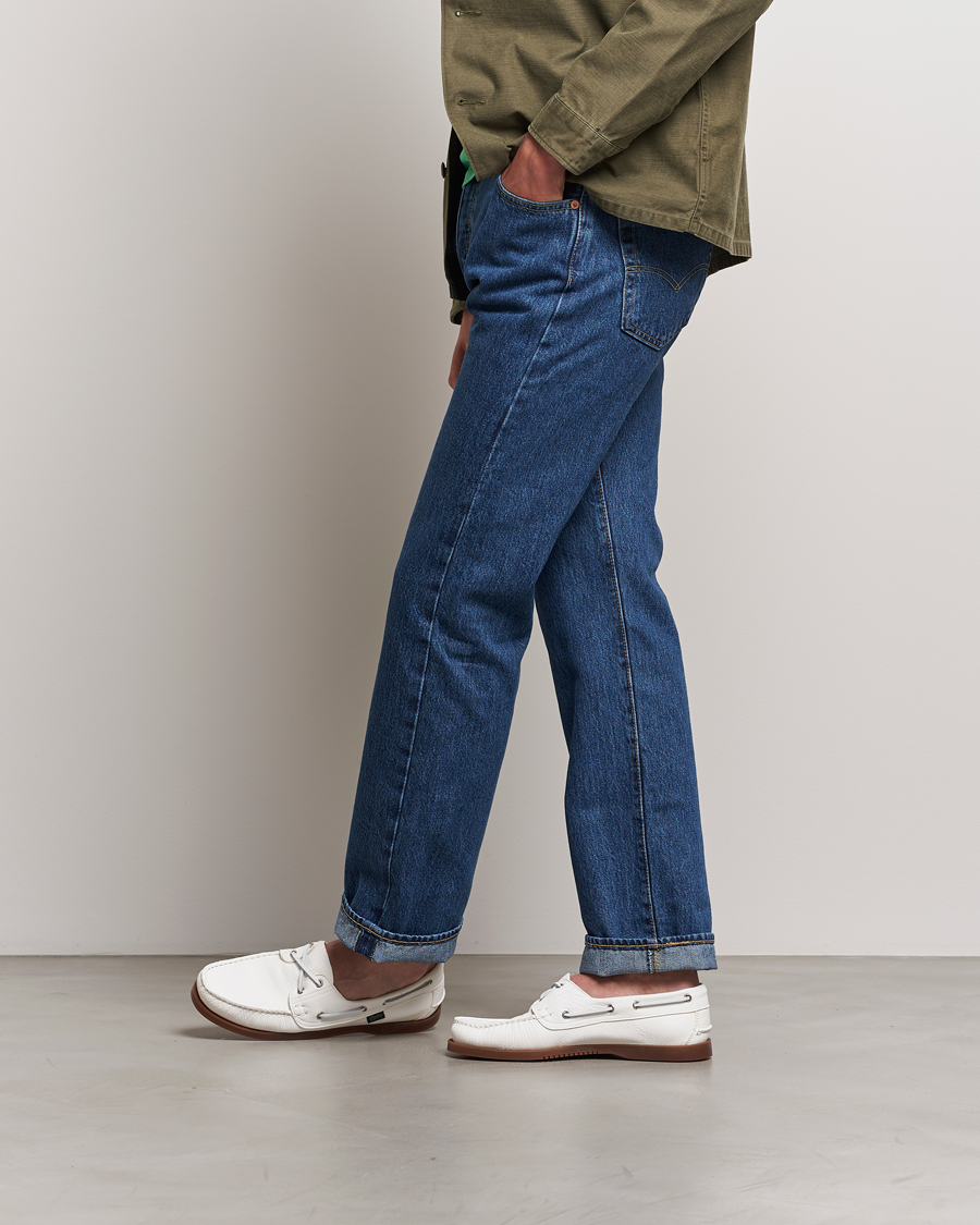 Herr | Seglarskor | Paraboot | Barth Boat Shoe White Deerskin