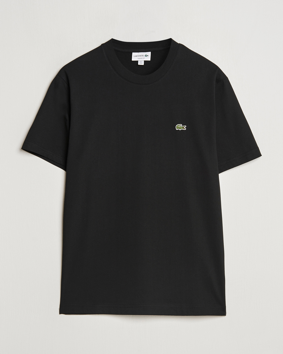 Herr | T-Shirts | Lacoste | Crew Neck T-Shirt Black