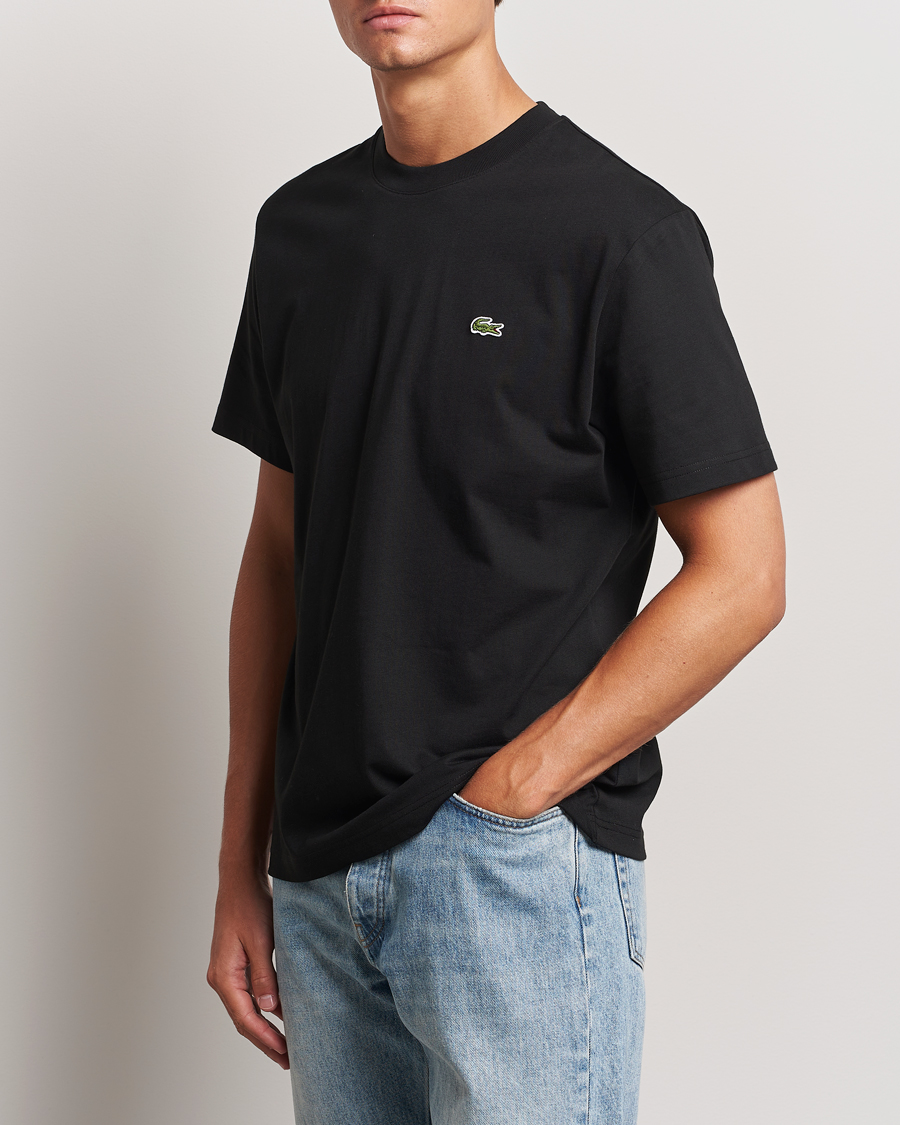 Herr | T-Shirts | Lacoste | Crew Neck T-Shirt Black