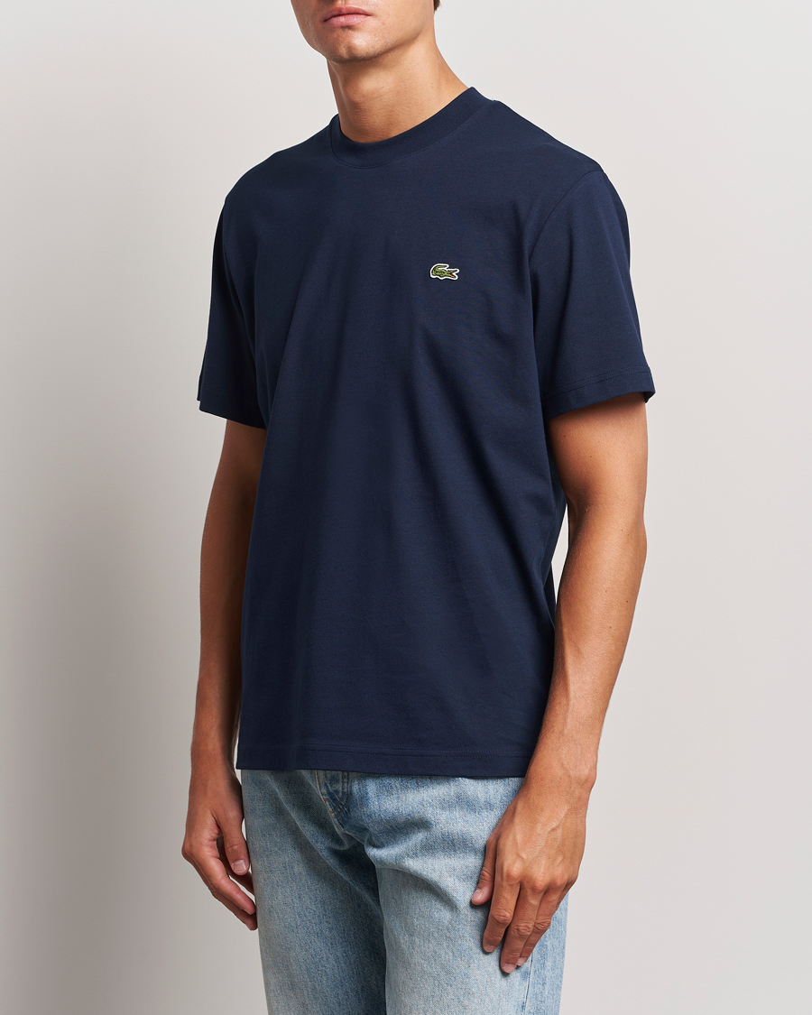 Herr | T-Shirts | Lacoste | Crew Neck T-Shirt Navy Blue