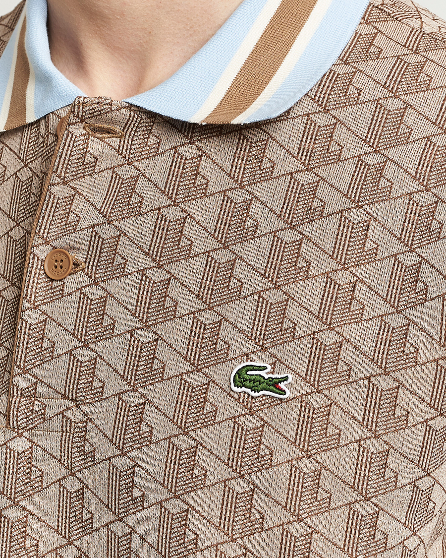Herr | Pikéer | Lacoste | Classic Fit Monogram Polo Croissant/Cookie