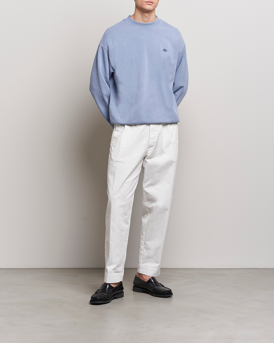 Herr | Tröjor | Lacoste | Natural Dyed Crew Neck Sweatshirt Stonewash