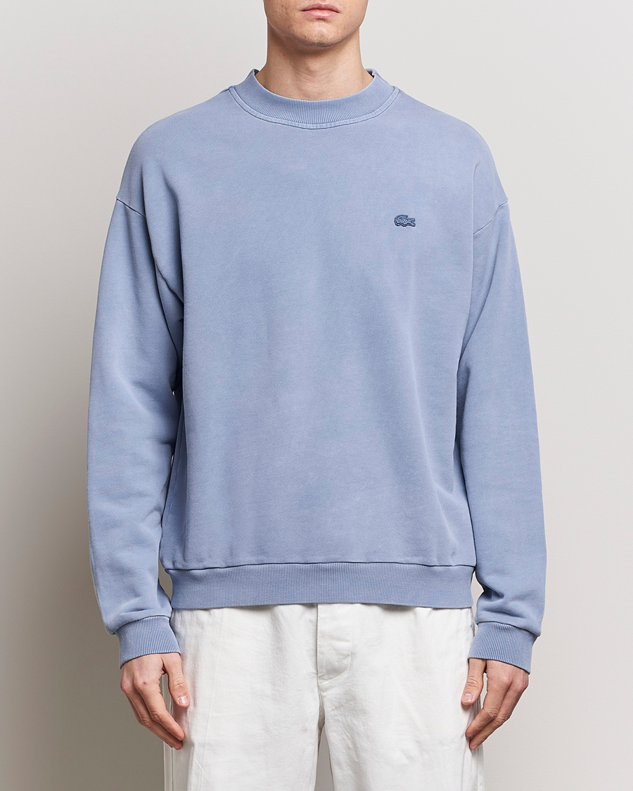 Herr | Sweatshirts | Lacoste | Natural Dyed Crew Neck Sweatshirt Stonewash