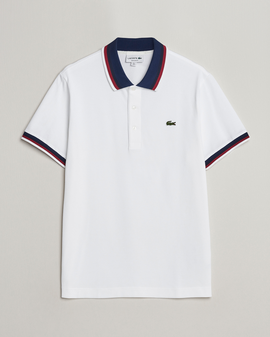Herr | Pikéer | Lacoste | Regular Fit Tipped Polo White