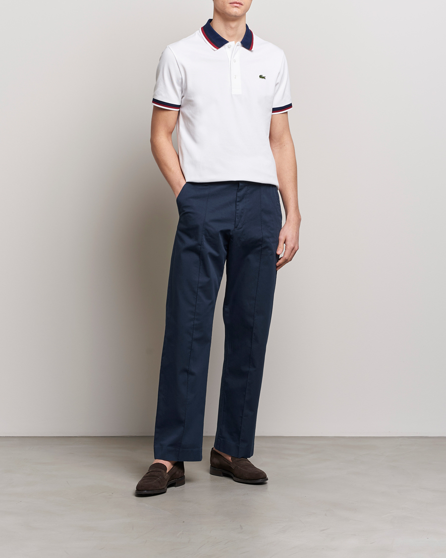 Herr | Pikéer | Lacoste | Regular Fit Tipped Polo White