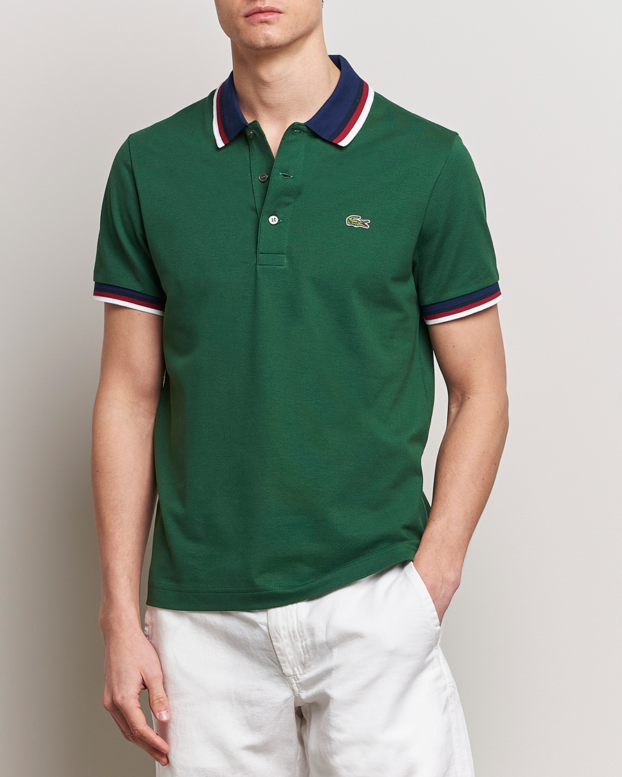 Herre | Nytt i butikken | Lacoste | Regular Fit Tipped Polo Green