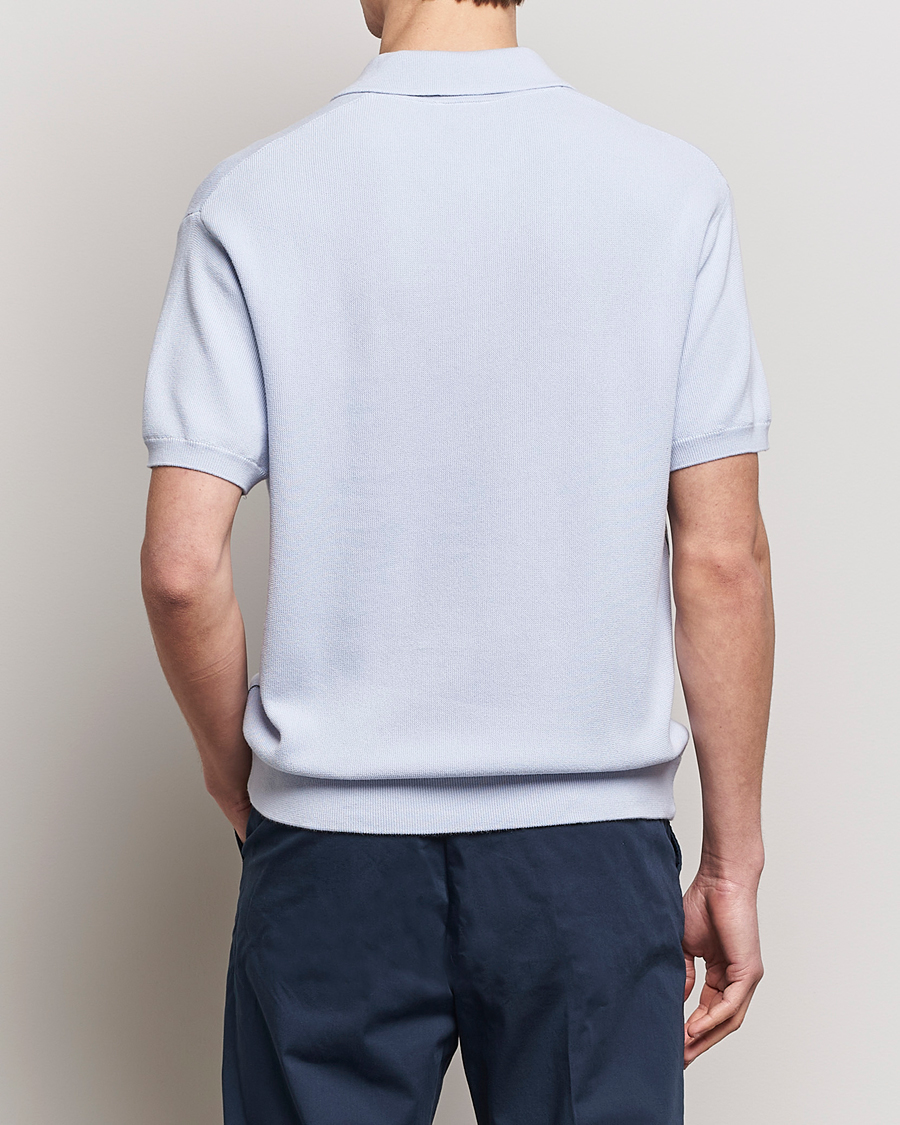 Herr | Pikéer | Lacoste | Relaxed Fit Moss Stitched Knitted Polo Phoenix Blue