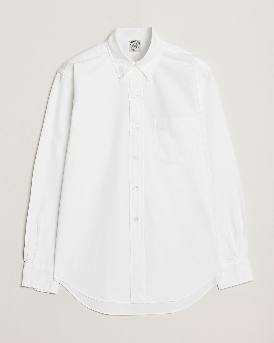 Herr | Skjortor | Kamakura Shirts | Vintage Ivy Oxford Button Down Shirt White
