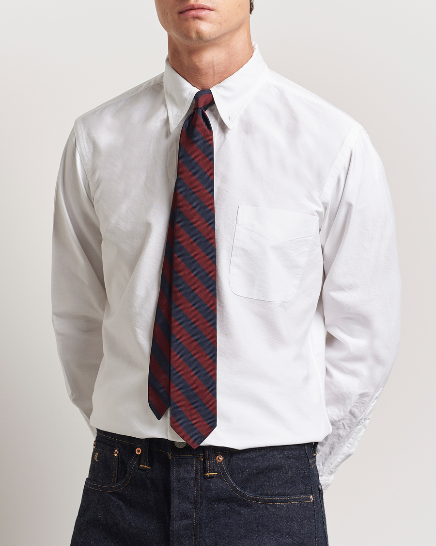 Herr | Skjortor | Kamakura Shirts | Vintage Ivy Oxford Button Down Shirt White