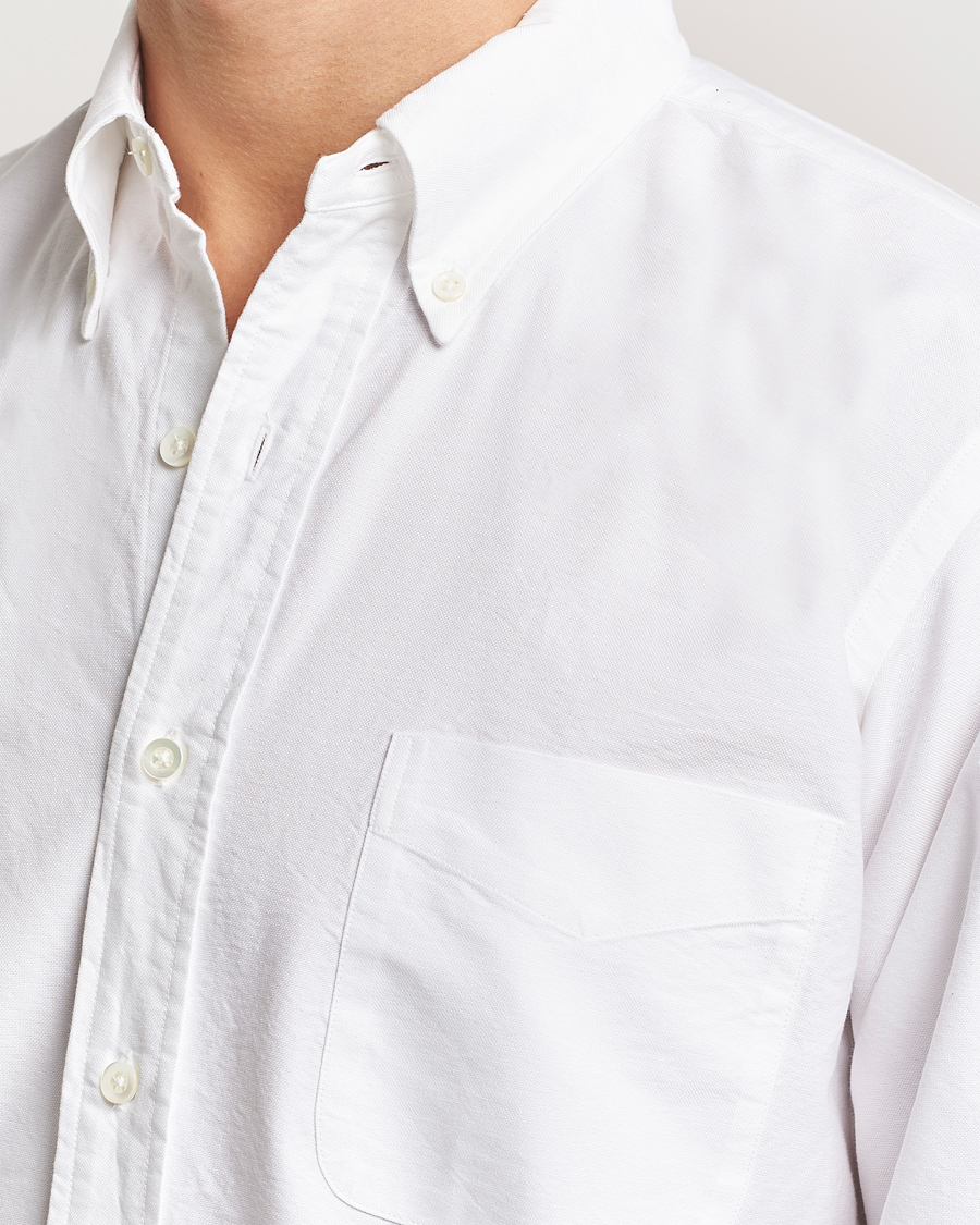Herr | Skjortor | Kamakura Shirts | Vintage Ivy Oxford Button Down Shirt White