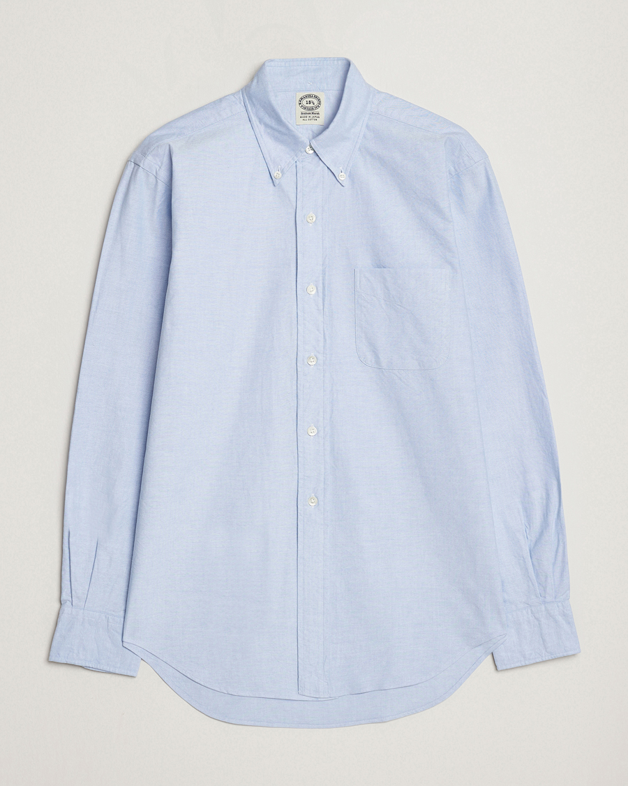 Herr | Skjortor | Kamakura Shirts | Vintage Ivy Oxford Button Down Shirt Light Blue