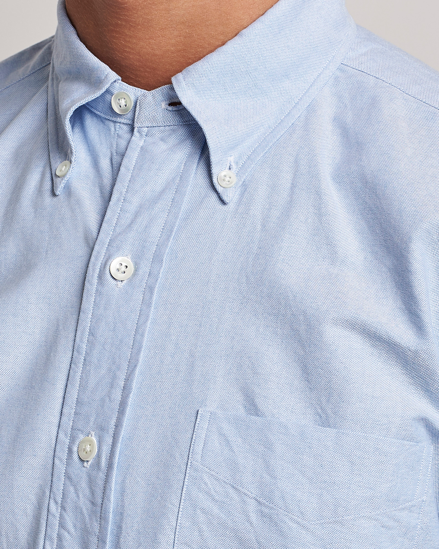 Herr | Skjortor | Kamakura Shirts | Vintage Ivy Oxford Button Down Shirt Light Blue