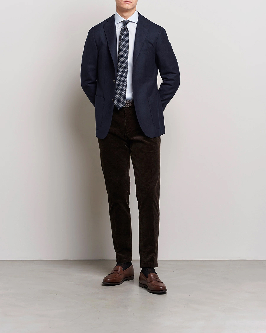 Herr | Skjortor | Kamakura Shirts | Slim Fit Broadcloth Dress Shirt Light Blue