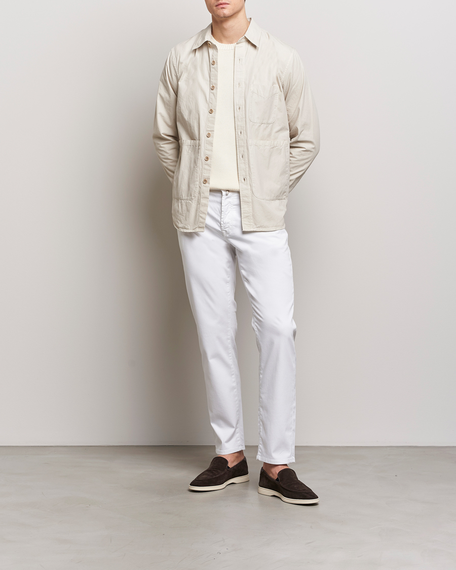 Herr | Byxor | Incotex | 5-Pocket Cotton/Stretch Pants White