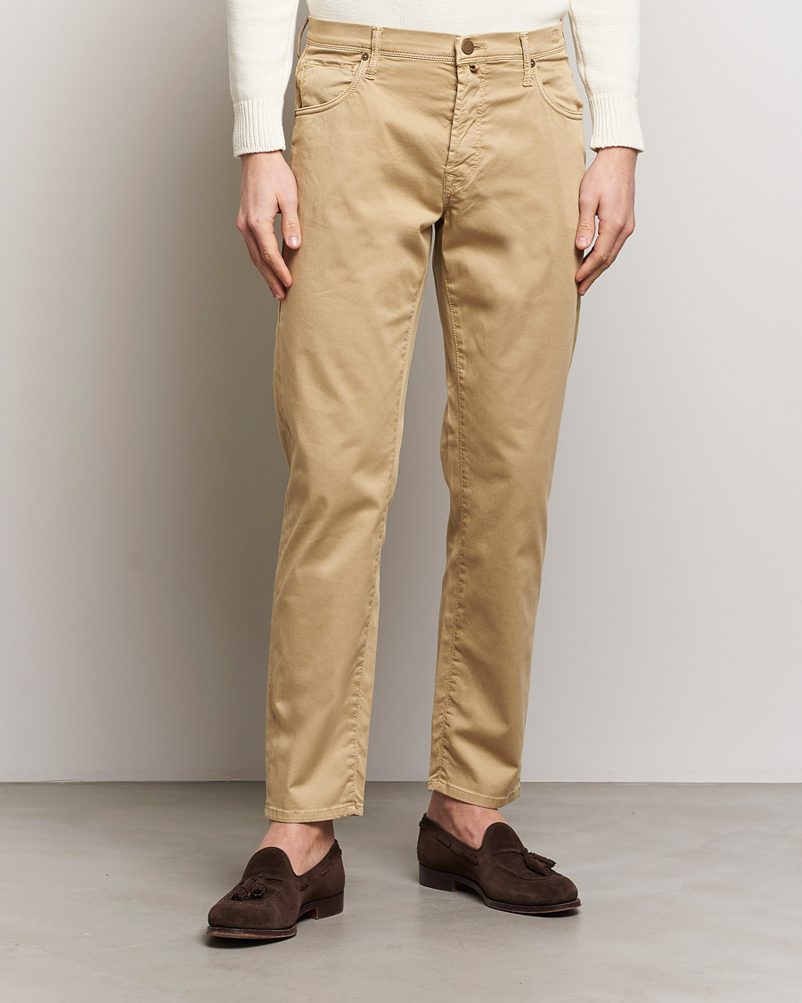 Herr | Avdelningar | Incotex | 5-Pocket Cotton/Stretch Pants Beige