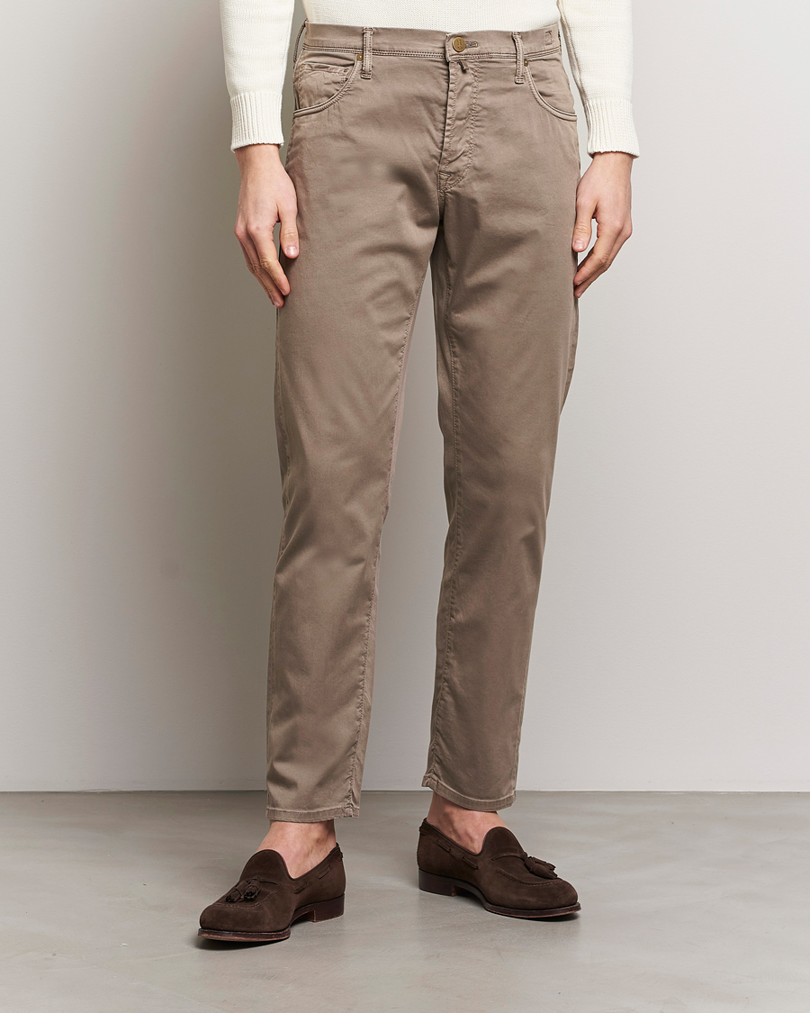 Herr | Italian Department | Incotex | 5-Pocket Cotton/Stretch Pants Brown