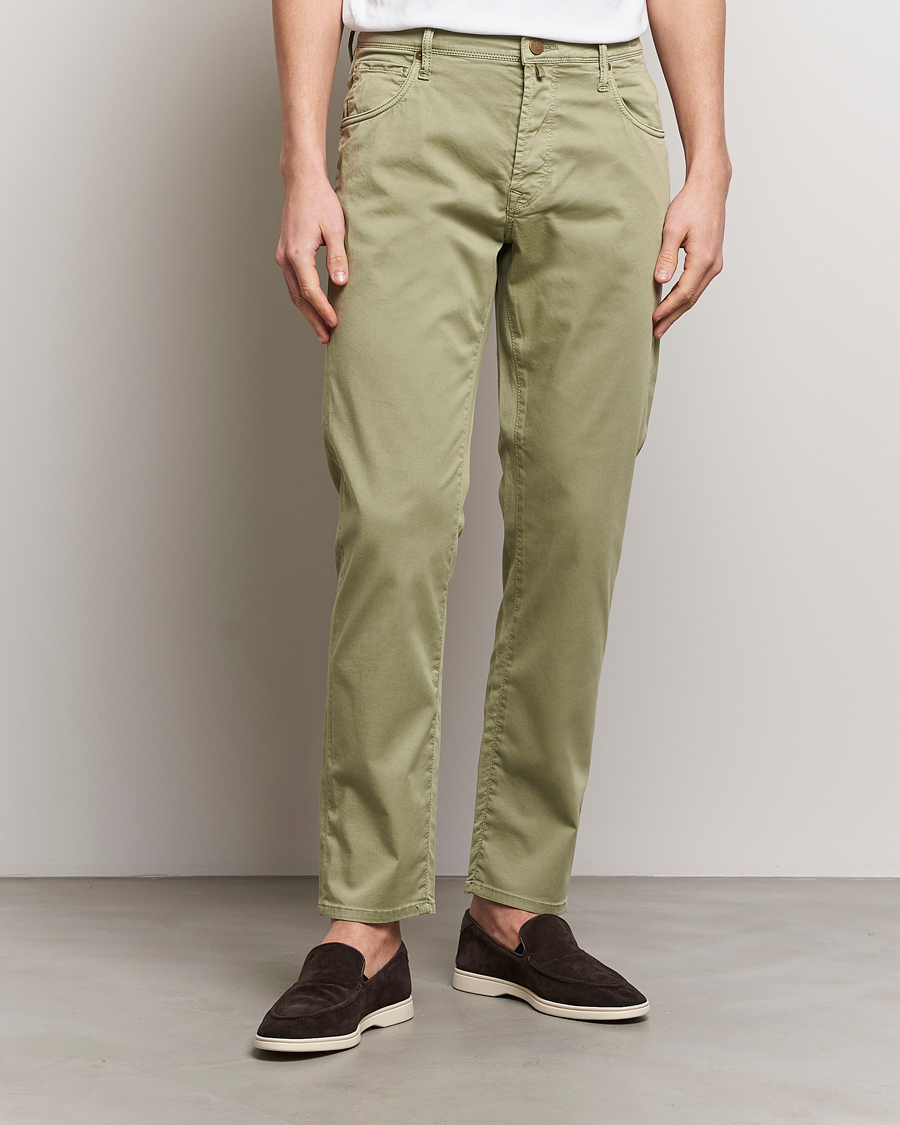 Herr | Italian Department | Incotex | 5-Pocket Cotton/Stretch Pants Sage