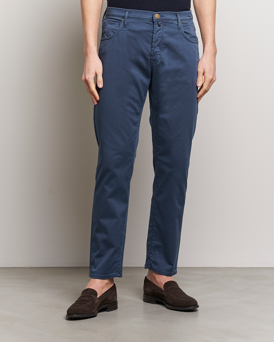 Herr | Italian Department | Incotex | 5-Pocket Cotton/Stretch Pants Navy