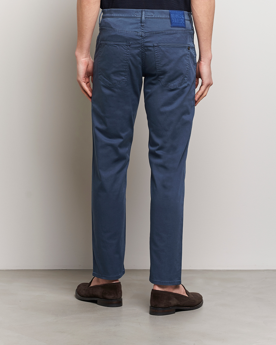 Herr | Byxor | Incotex | 5-Pocket Cotton/Stretch Pants Navy