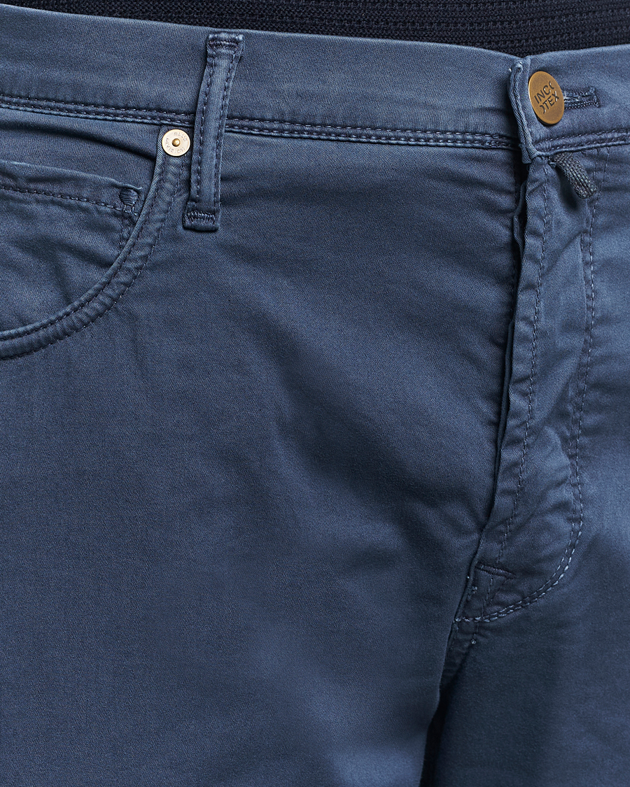 Herr | Byxor | Incotex | 5-Pocket Cotton/Stretch Pants Navy