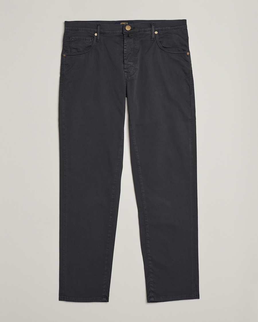 Herr | Byxor | Incotex | 5-Pocket Cotton/Stretch Pants Black