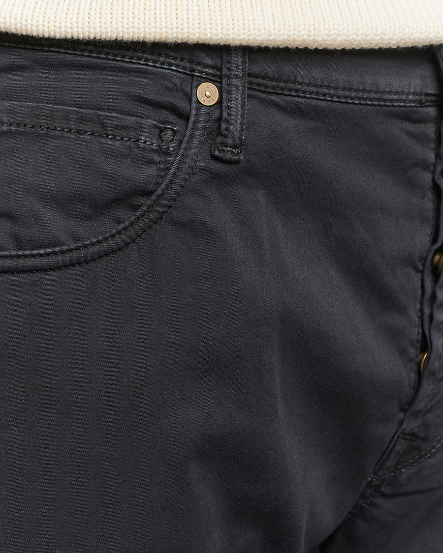 Herr | Byxor | Incotex | 5-Pocket Cotton/Stretch Pants Black