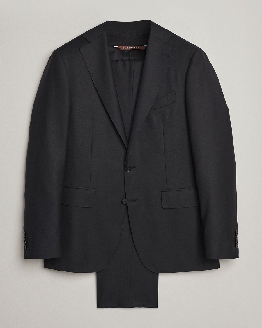 Herr | Kostymer | Canali | Capri Super 130s Wool Suit Black