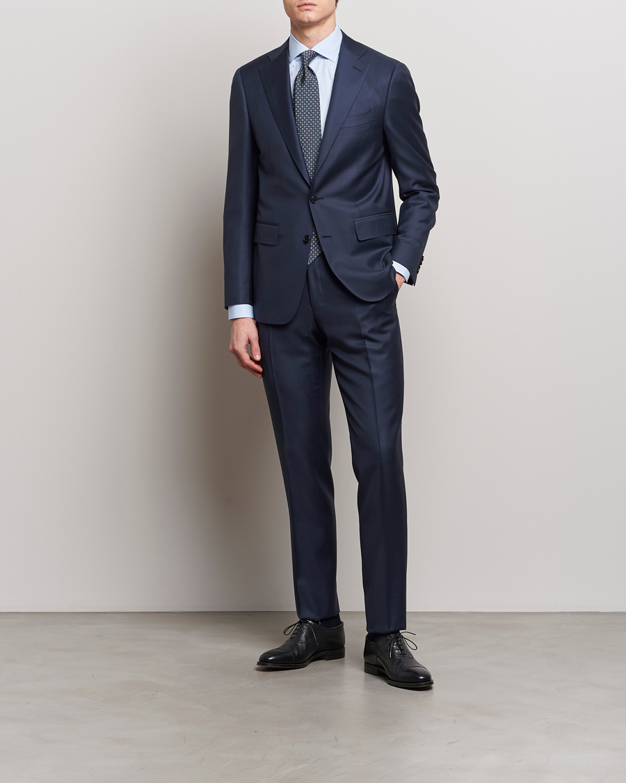 Herr | Formal Wear | Canali | Capri Super 130s Wool Suit Navy