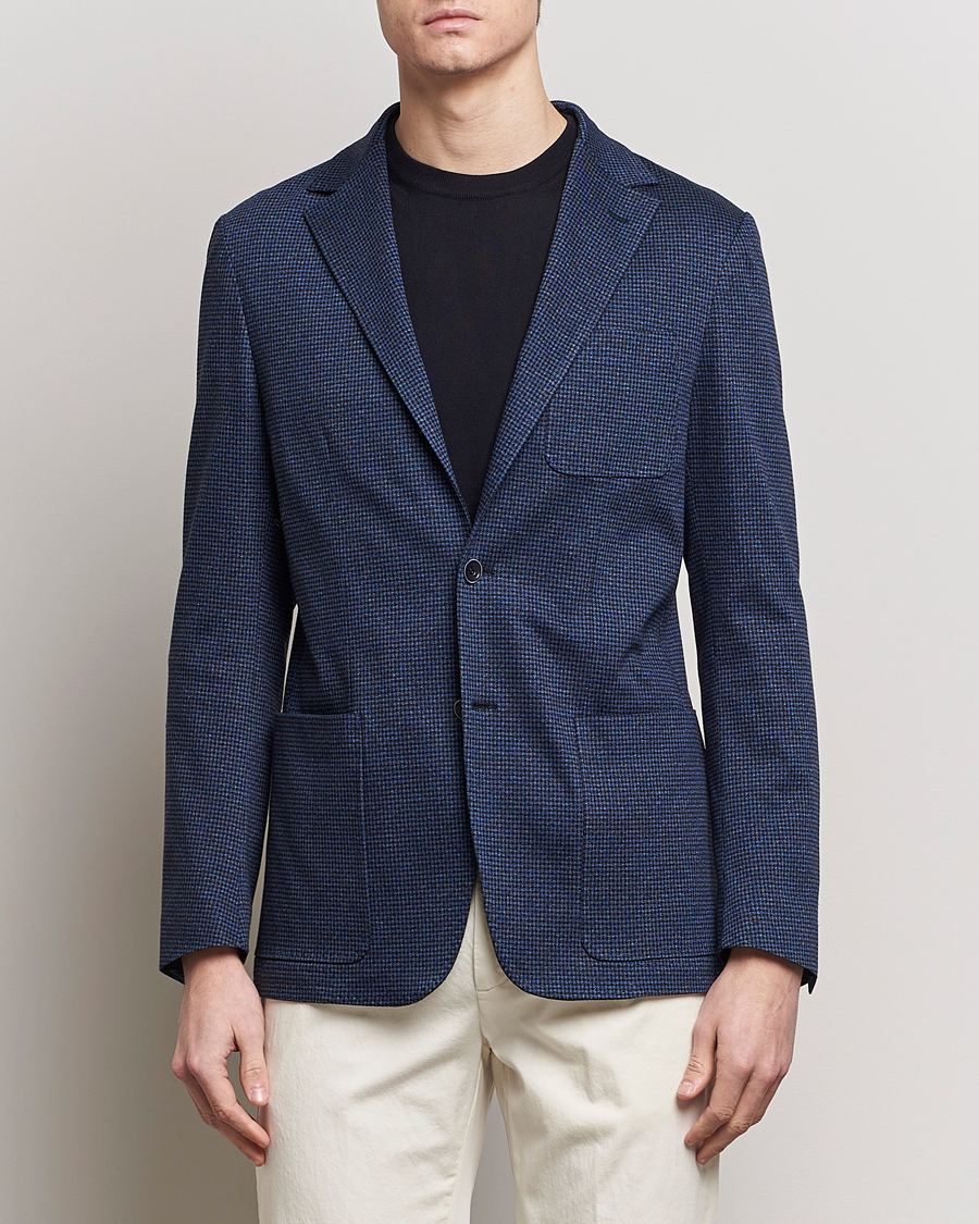 Herr | Business & Beyond | Canali | Micro Check Jersey Blazer Navy