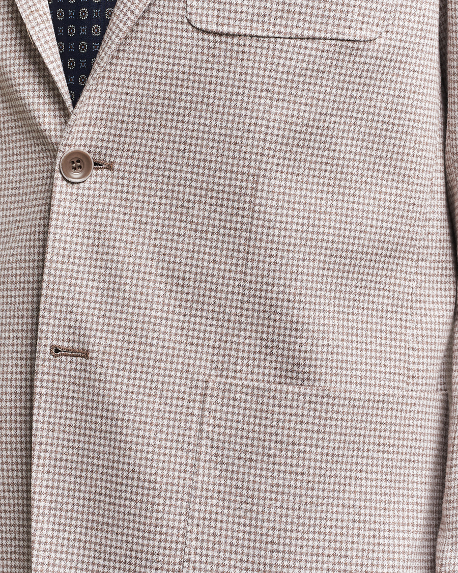 Herr | Kavajer | Canali | Micro Check Jersey Blazer Light Beige