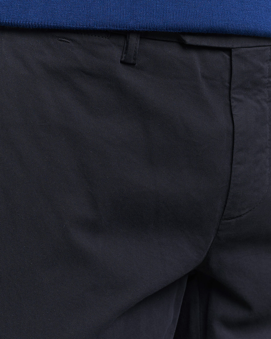Herr | Byxor | Canali | Cotton Stretch Chinos Navy