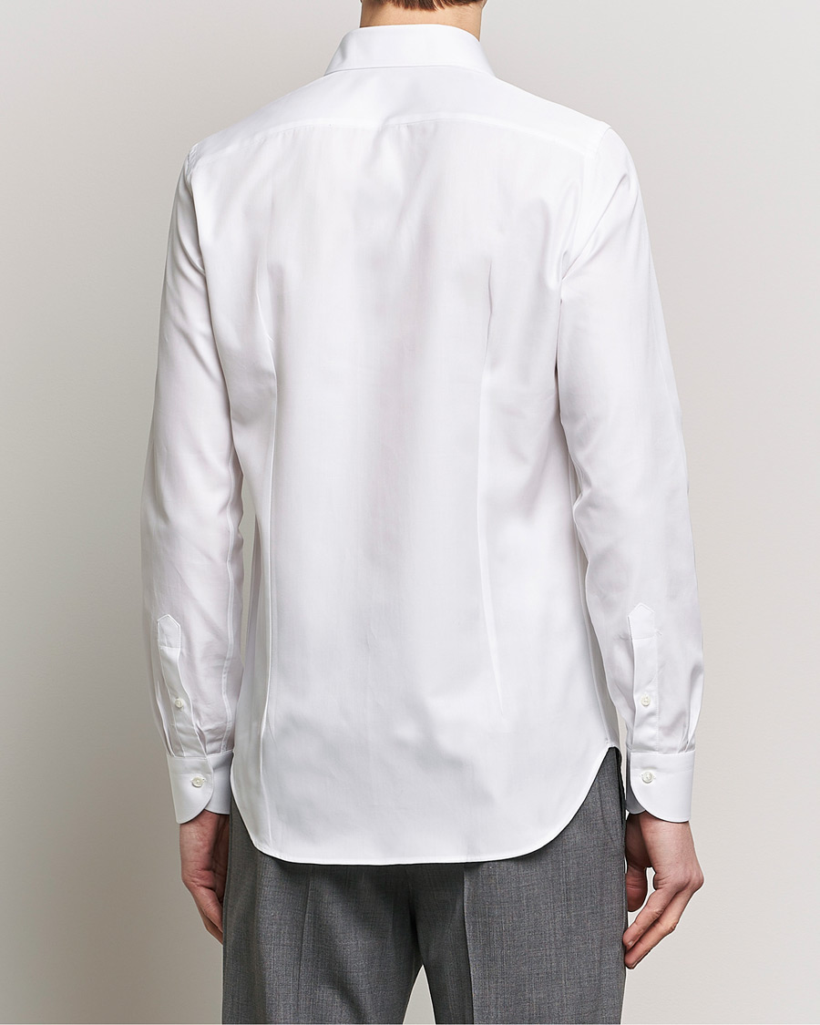 Herr | Skjortor | Canali | Slim Fit Cotton Shirt White